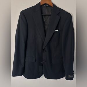 NWT Nordstrom men’s dark navy double button blazer sports jacket 100% wool 40R